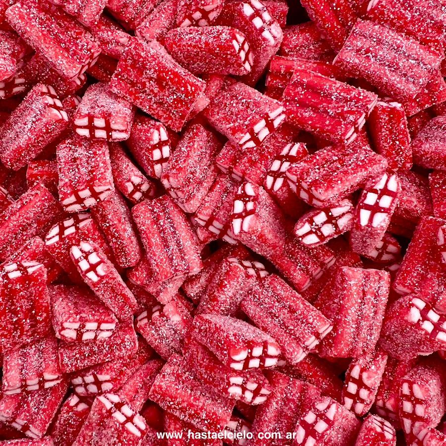 GOMITAS REGALIZ LADRILLO ACIDO DE FRUTILLA.