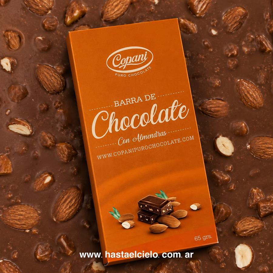 BARRA DE CHOCOLATE CON ALMENDRAS EN CAJA COPANI