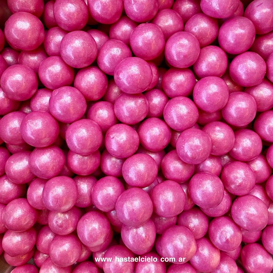 BOLSA PERLA DE CHICLE BOLON PERLADO FUCSIA X 400GR