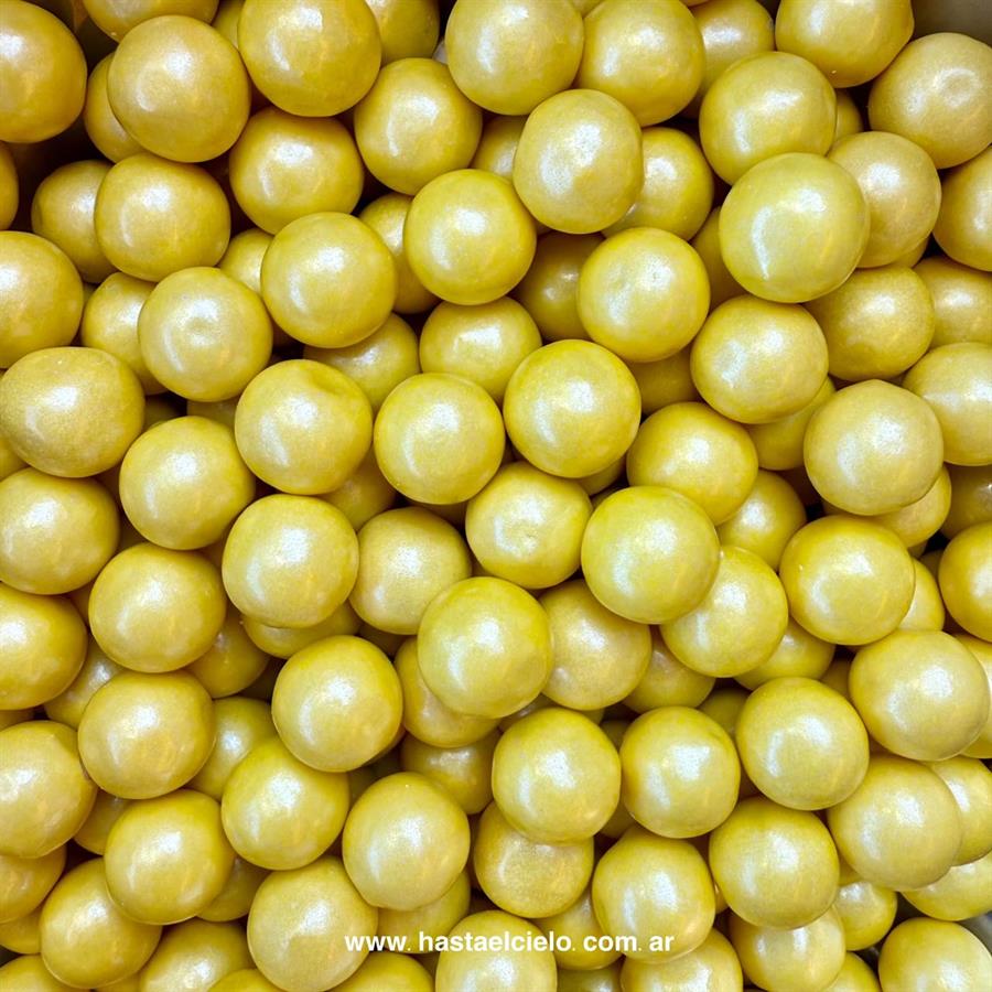 BOLSA PERLA DE CHICLE BOLON PERLADO AMARILLO X 400GR