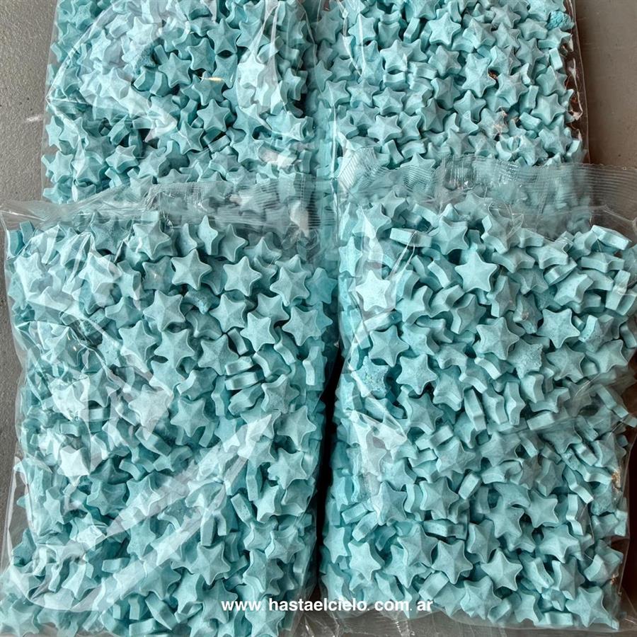 BOLSA PASTILLAS ESTRELLA  CELESTE X 400GR