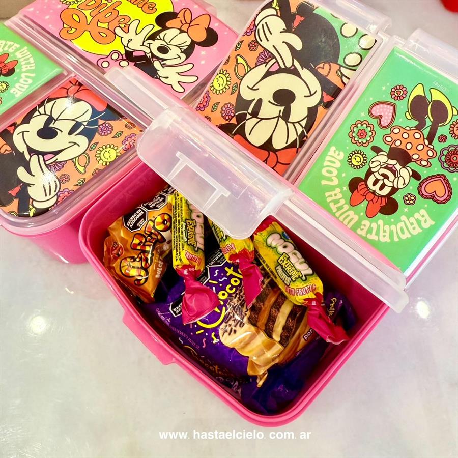 TUPPER HERMÉTICO MINNIE CON DIVISIONES.