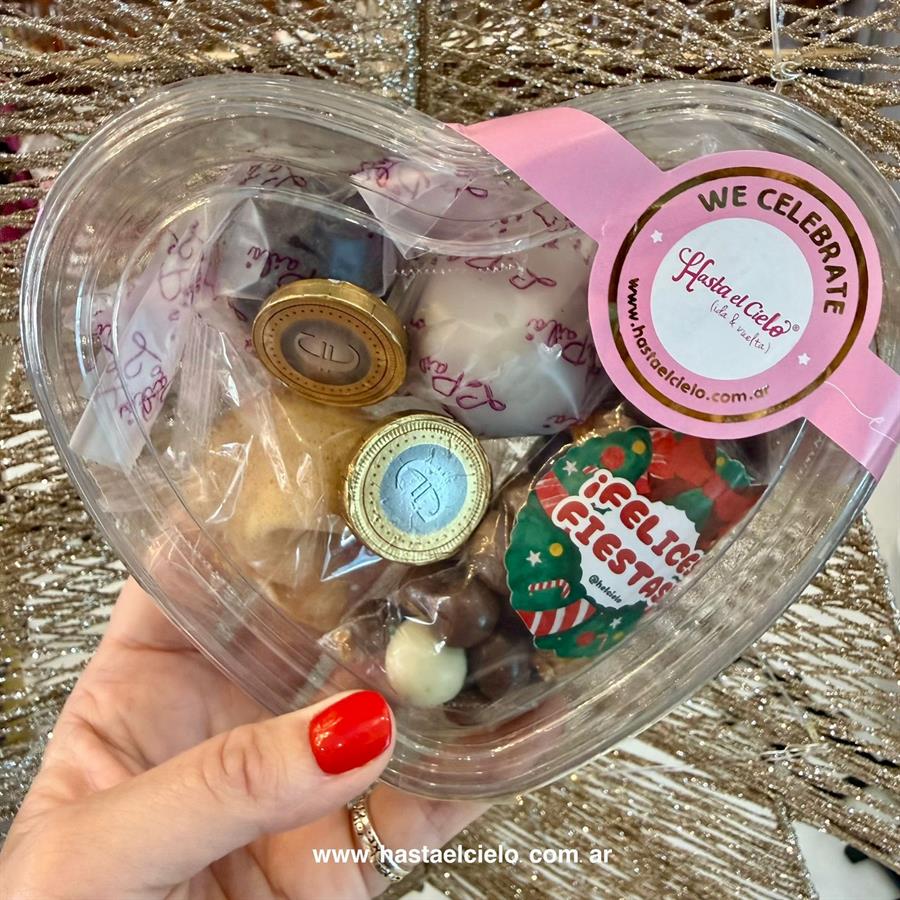 BANDEJA CORAZON CHOCOLATES AÑO NUEVO