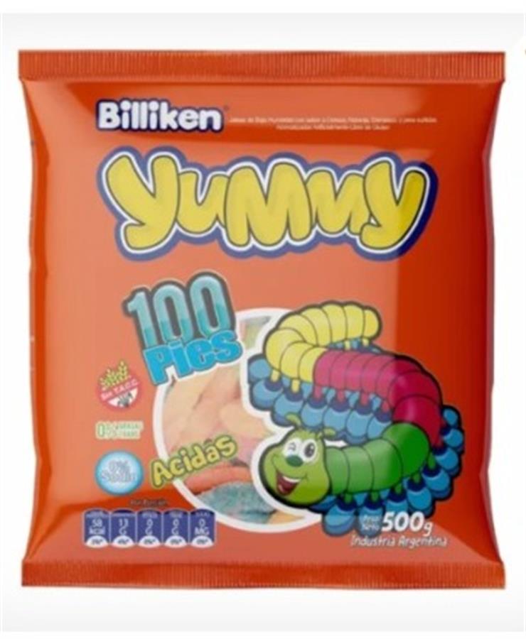 YUMMY GOMITA CIEN PIES ACIDOS X 500GR.