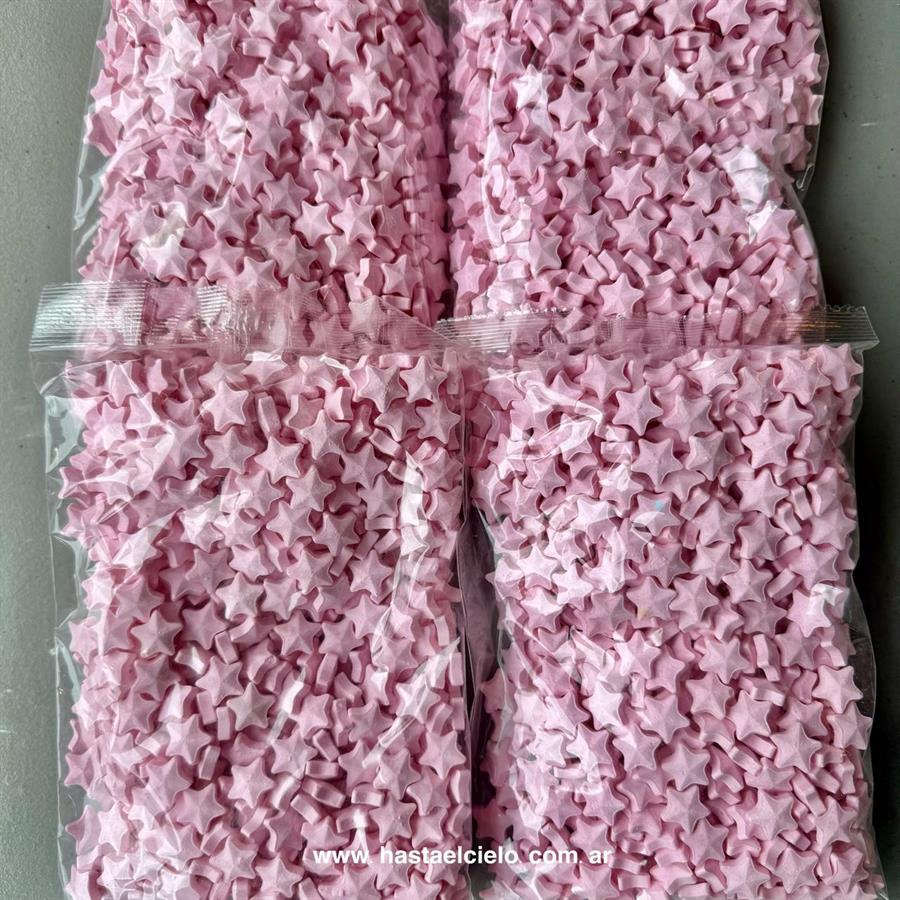 BOLSA PASTILLAS ESTRELLA  ROSA  X 400GR