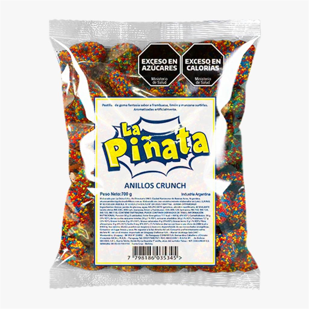 PIÑATA GOMITA  ANILLITOS CRUNCH  X 700GR.