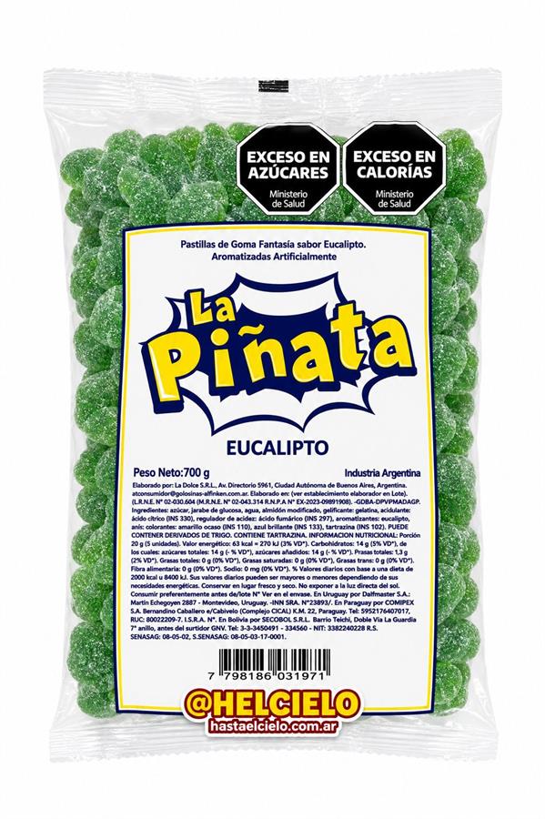 PIÑATA GOMITA BLANDA DE EUCALIPTUS X 700GR