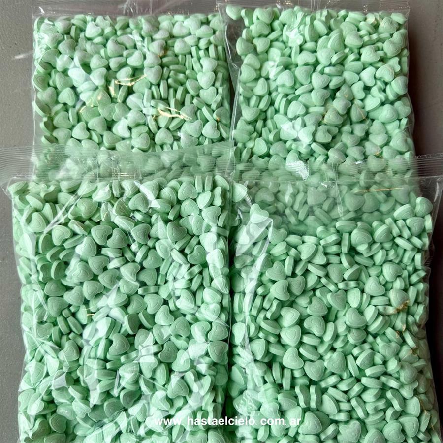 BOLSA PASTILLAS CORAZON VERDE X 400GR