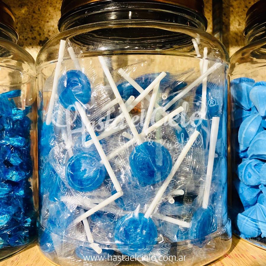 BOLSA PALETITAS MINI AZUL X 50 UNIDADES.