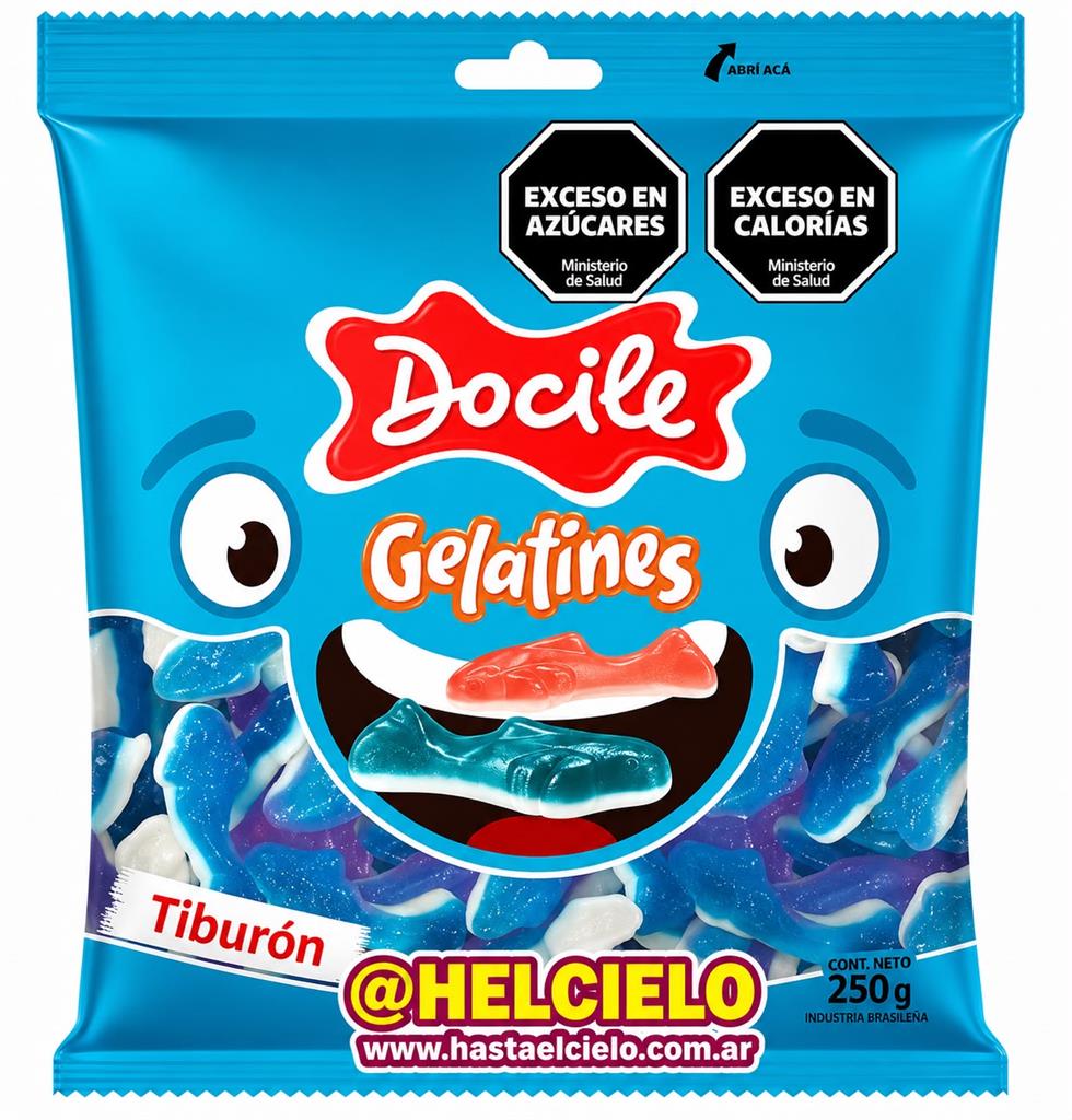 DOCILE GOMITA TIBURON AZUL  X 250GR