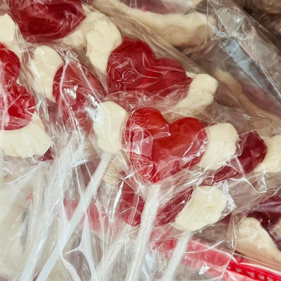 CHUPETIN PALETA DE CARAMELOCORAZON CON ALAS X 10 UNIDADES