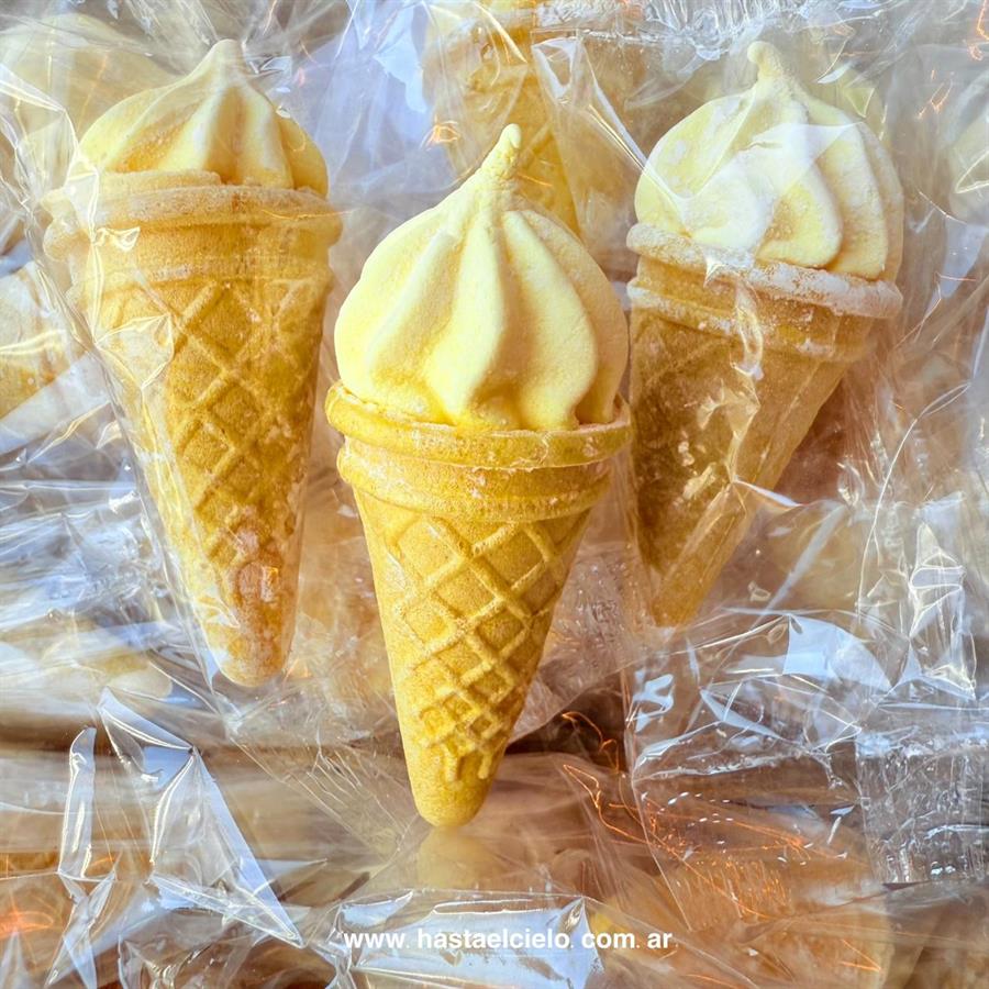 BOLSA HELADITO MALVAVISCO AMARILLO X 10 UNIDADES