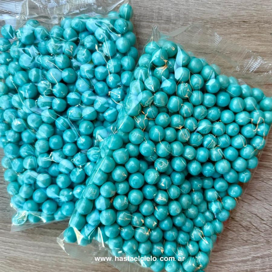 BOLSA PERLITA DE CHICLE BOLITA TURQUESA X 400GR