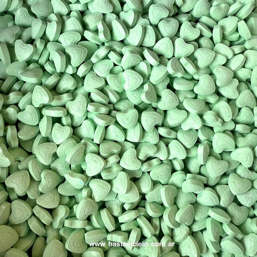 BOLSA PASTILLAS CORAZON VERDE X 400GR