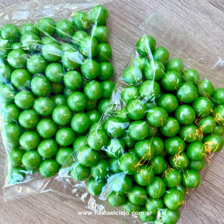 BOLSA PERLA DE CHICLE BOLON PERLADO VERDE X 400GR