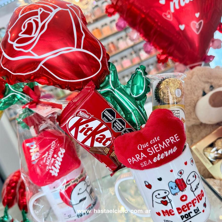 TAZA ARREGLO CHOCOLATES SAN VALENTIN