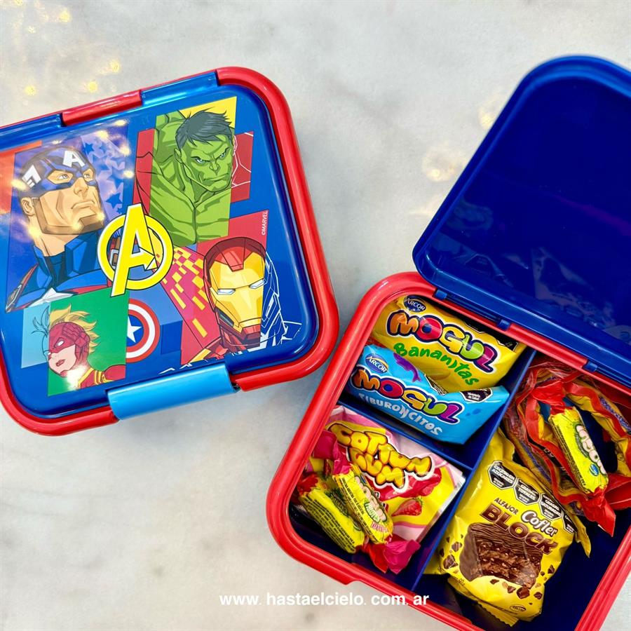 LUNCHERA CON DIVISIONES HERMETICA AVENGERS.