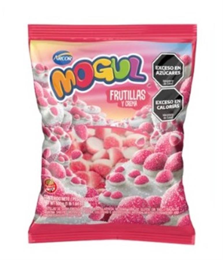 BOLSA GOMITA FRUTILLA CON CREMA MOGUL X 500GR