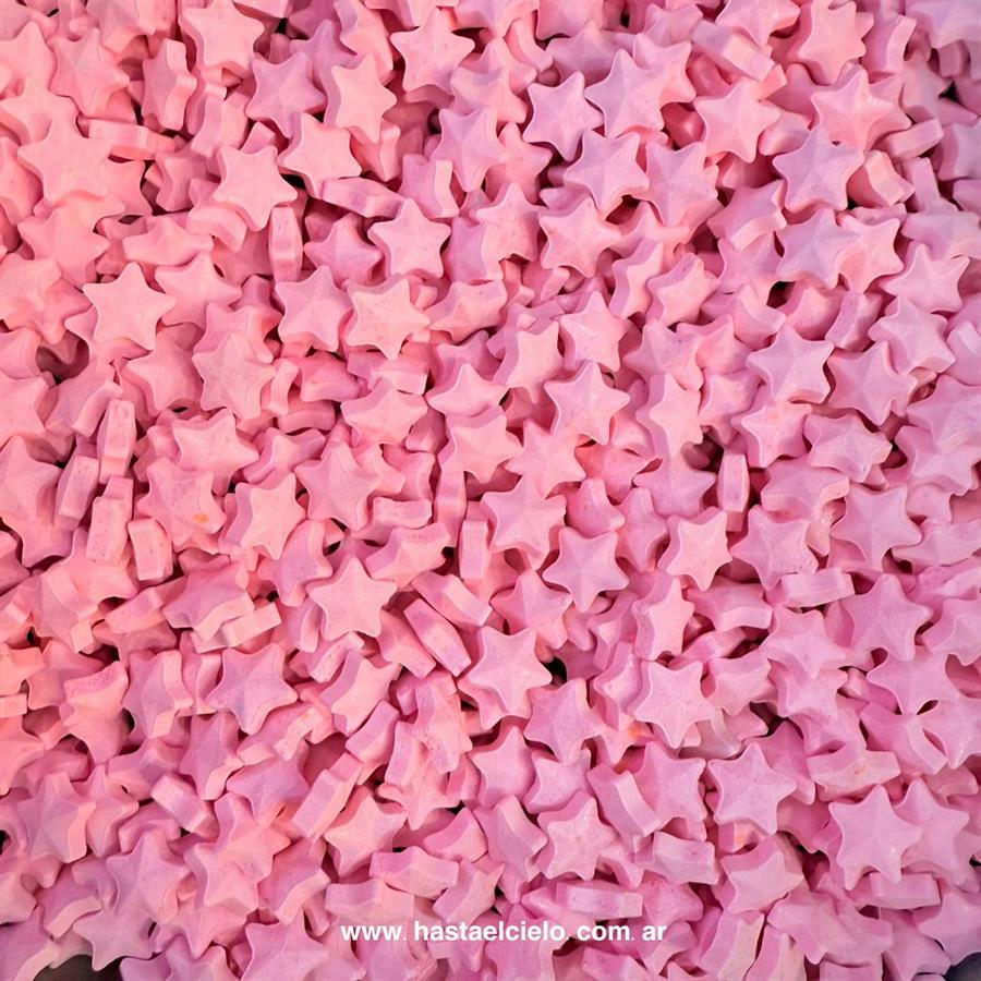 BOLSA PASTILLAS ESTRELLA  ROSA  X 400GR