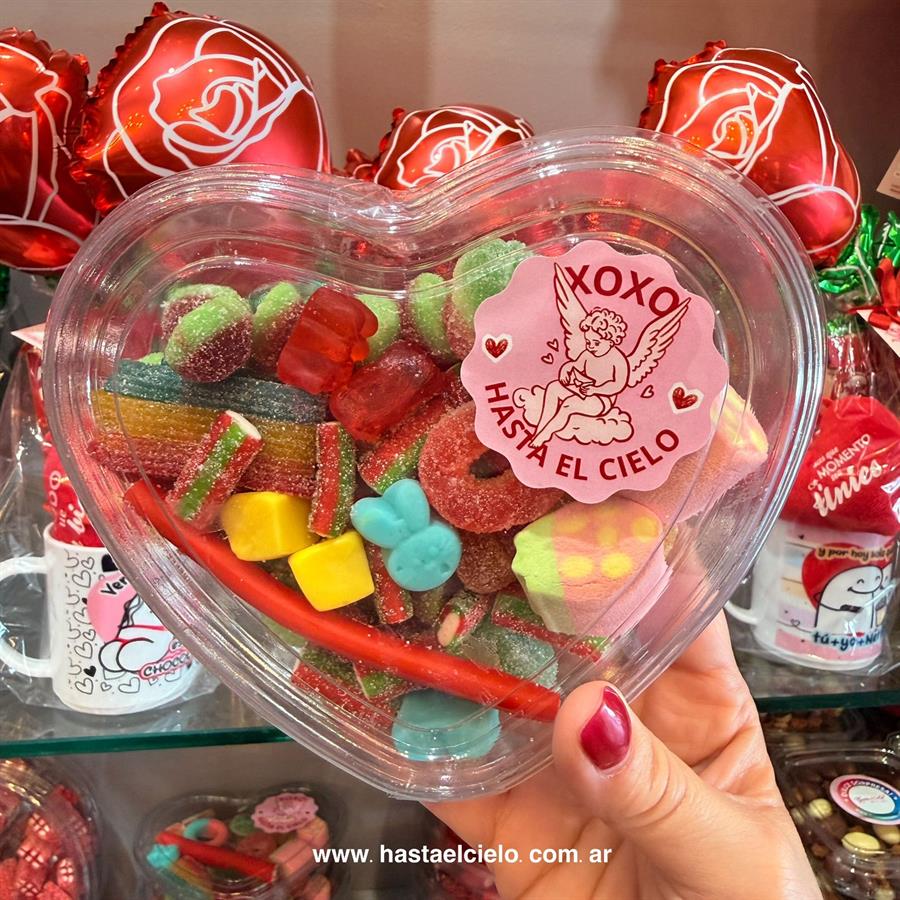 BANDEJA CORAZON XOXO GOLOSINAS x 250GR.