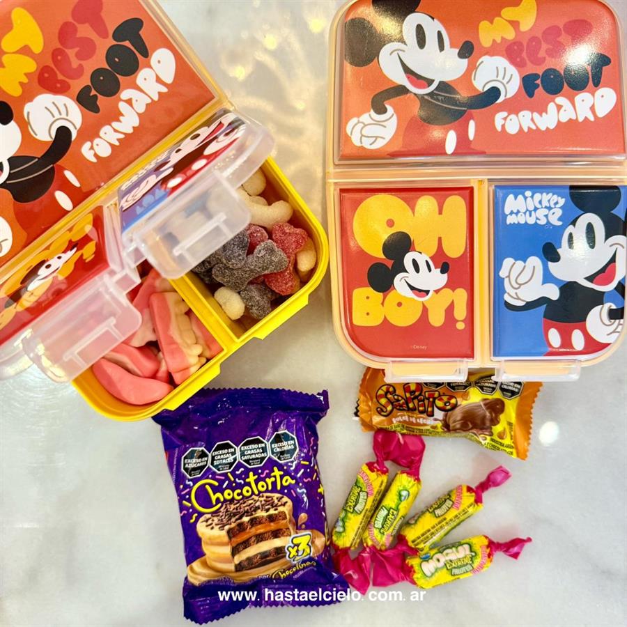 TUPPER HERMÉTICO MICKEY CON DIVISIONES.
