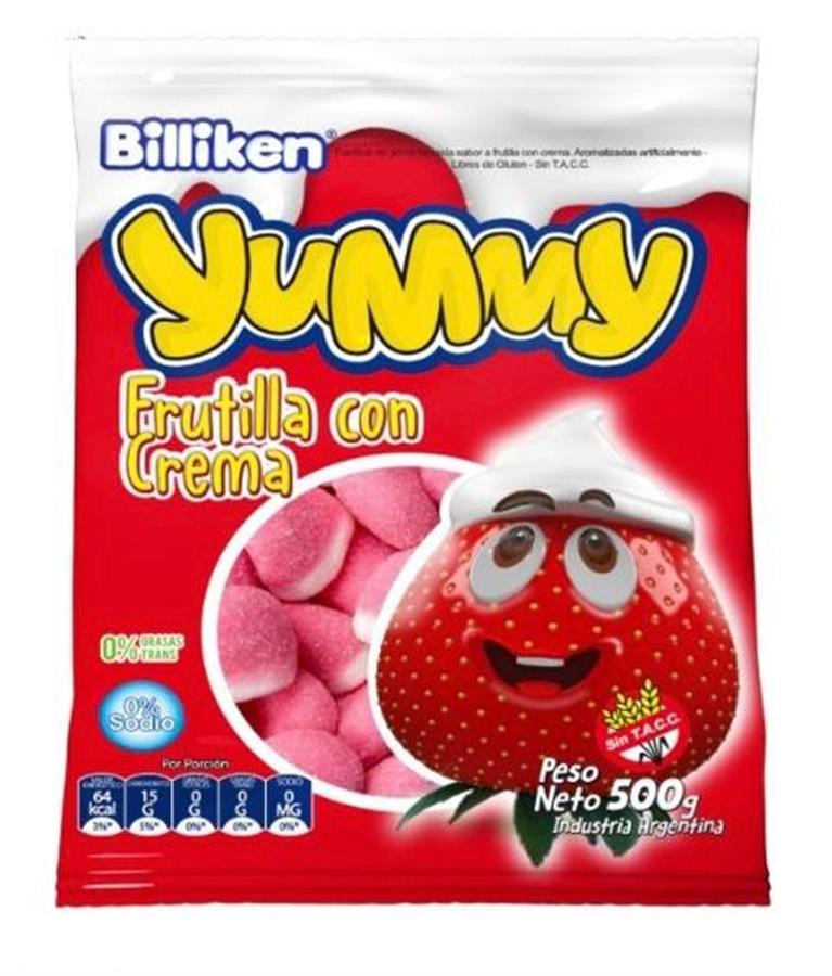 YUMMY GOMITA FRUTILLA CON CREMA  X 500GR.