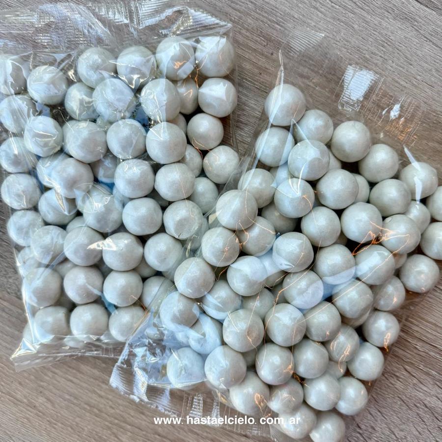 BOLSA PERLA DE CHICLE BOLON PERLADO BLANCO X 400GR