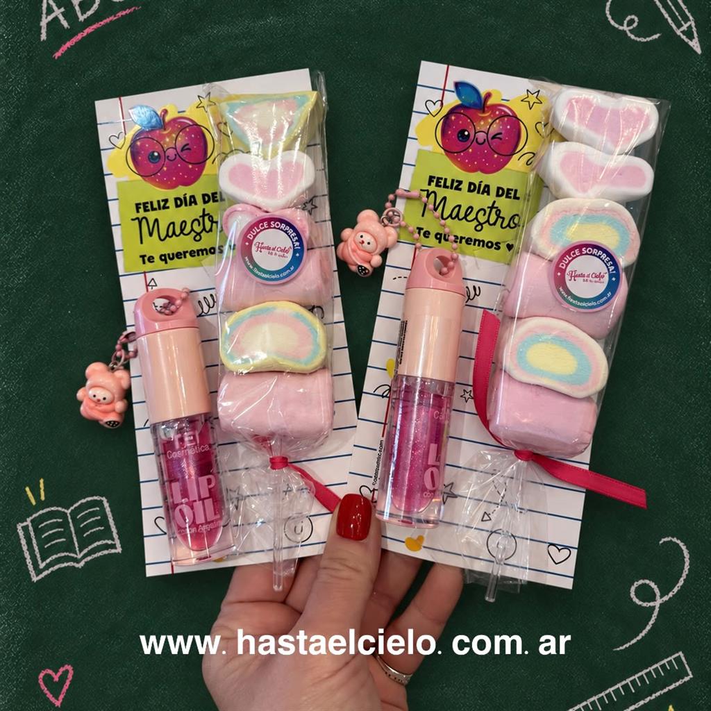 PINCHO MARSHMELOW CON LABIAL LLAVERO PROFE 1
