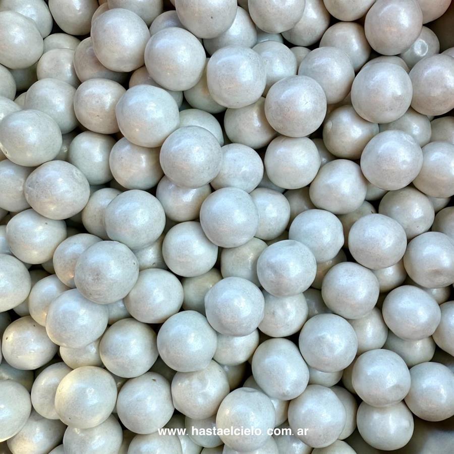 BOLSA PERLA DE CHICLE BOLON PERLADO BLANCO X 400GR