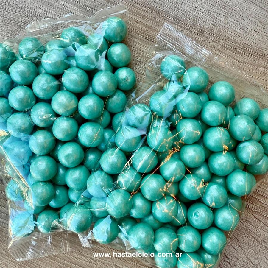 BOLSA PERLA DE CHICLE BOLON PERLADO CELESTE X 400GR